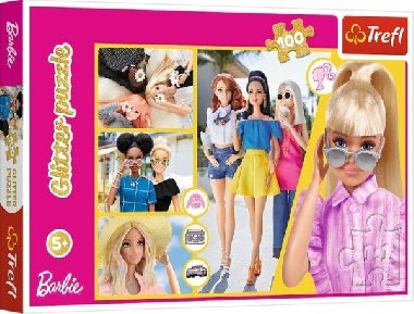 Puzzle Barbie 100 dílků, třpytivé - neuveden