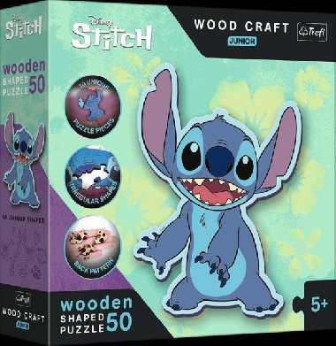 Puzzle Wood Craft Junior Lilo & Stitch 50 dílků - neuveden