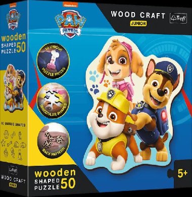 Puzzle Wood Craft Junior Tlapková patrola 50 dílků - neuveden