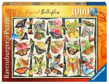 Puzzle Tropičtí motýli 1000 dílků - neuveden
