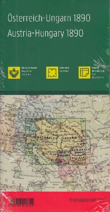 Österreich - Ungarn 1890 - Monarchie Rakousko-Uhersko - historická mapa 1:1 500 000 - Freytag a Berndt