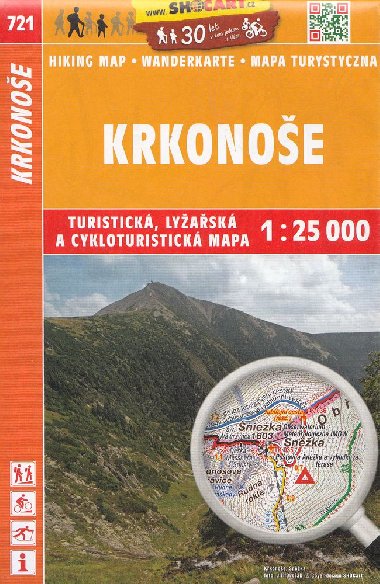 Krkonoše - mapa Shocart 1:25 000 číslo 721 - Shocart