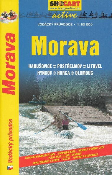 Morava - vodácký průvodce s mapou 1:50 000 - úsek Hanušovice - Postřelmov - Litovel - Hynkov - Horka - Olomouc - ShoCart