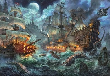 Puzzle Bitva pirátů 1000 dílků