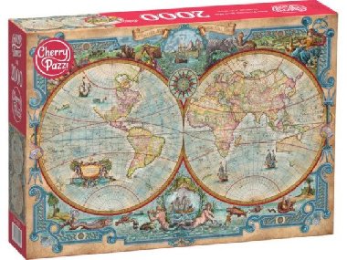 CherryPazzi Puzzle - Mapa světa 2000 dílkú - neuveden