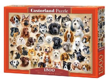 Castorland Puzzle - Psí koláž 1500 dílkú - neuveden
