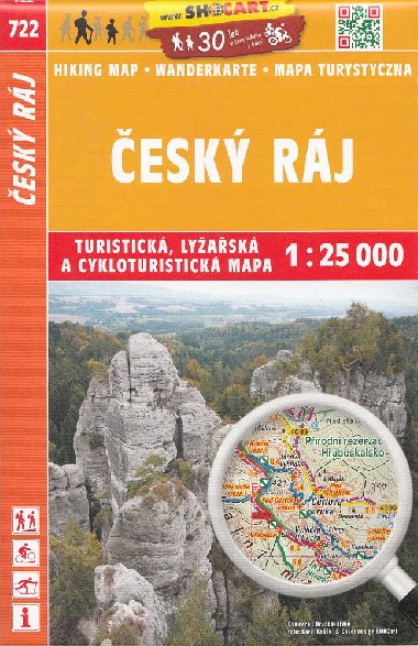 Český ráj - mapa Shocart 1:25 000 číslo 722 - Shocart