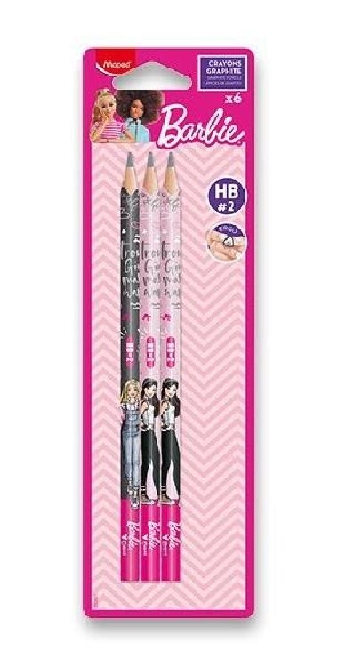 Maped Bezdřevé grafitové tužky Barbie 6 ks - neuveden