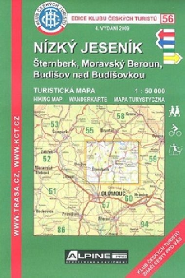 Nízký Jeseník - mapa KČT 1:50 000 číslo 56 - Klub Českých Turistů