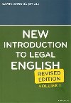New Introduction to Legal English I. - Sean W. Davidson,Jana Dvokov,Marta Chrom