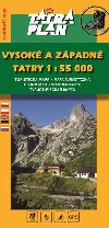Vysoké a Západné Tatry - mapa Tatraplan 1:55 000 - Tatraplan