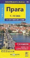 Praha - 1:10 000 (rusky) mapa turistickch zajmavost - neuveden