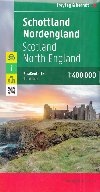 Skotsko Severní Anglie Severní Irsko mapa 1:400 000 - Freytag a Berndt