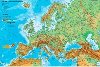 Evropa fyzická - politická - mapa A3 - Stiefel Eurocard