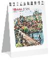 Praha akvarel micro mini - stoln kalend 2020 - Karel Stola