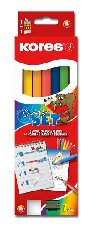 Kores Jumbo Starter Set - 6x trojhrann pastelky 5 mm + 1x Coach tuka + oezvtko + guma - Kores