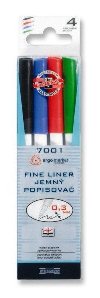 Koh-i-noor fine liner/jemn popisova 7001 0,3mm/ 4ks - neuveden