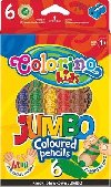 Colorino Pastelky kulat Jumbo s oezvtkem 6 barev - neuveden