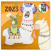 Kalendář 2023 poznámkový: Šťastné lamy, 30 × 30 cm - Presco Group