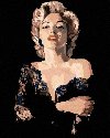 Malovn podle sel 40 x 50 cm - Marilyn Monroe v ernch atech - neuveden