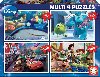 Puzzle Disney Pixar Mix 4v1 - Educa