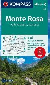 Monte Rosa, Valle Anzasca, Valsesia 1:50 000 / turistick mapa KOMPASS 88 - neuveden, neuveden