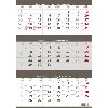 Kalendář nástěnný 2024 - Tříměsíční šedý - Helma