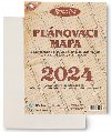 Plánovací roční mapa retro skládaná 2024 - nástěnný kalendář - Bobo Blok