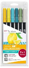 Tombow ABT Dual Pen Brush sada oboustrannch ttcovch fix - Lemon Squeezy 6 ks - neuveden