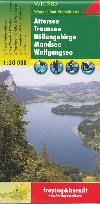 Attersee, Traunsee, Hllengebirge, Mondsee, Wolfgangsee - mapa freytag a berndt 1:50 000 slo WK282 - Freytag a Berndt