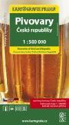 PIVOVARY ČESKÉ REPUBLIKY MAPA 1:500 000 + BROŽURA - 