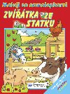 Zvtka ze statku maluji se samolepkami - 