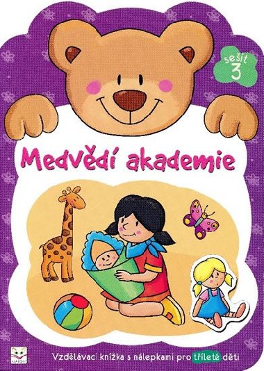 Medvd akademie 3 - Vzdlvac knka s nlepkami pro tlet dti - Aksjomat