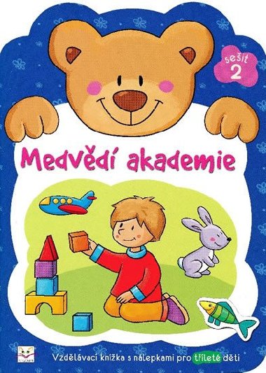 Medvd akademie 2 - Vzdlvac knka s nlepkami pro tlet dti - Aksjomat
