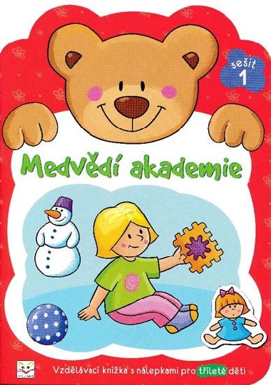 Medvd akademie 1 - Vzdlvac knka s nlepkami pro tlet dti - Aksjomat