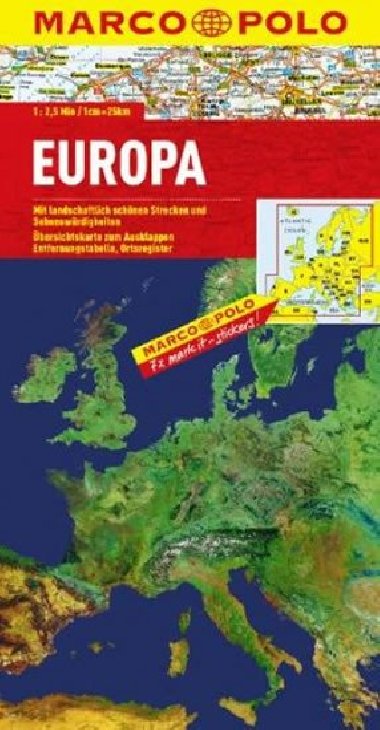 Evropa - mapa 1:2 500 000 (Marco Polo) - Marco Polo