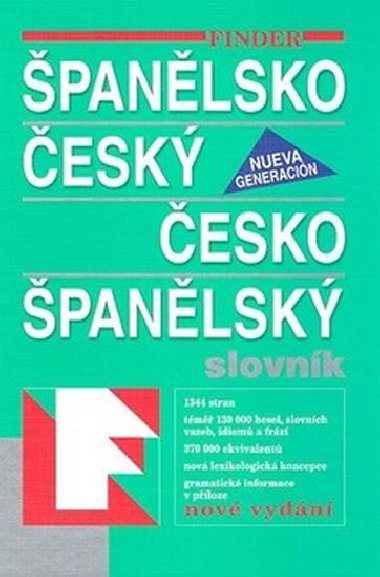Fin španělsko český-česko  španělský slovník nueva generation - 