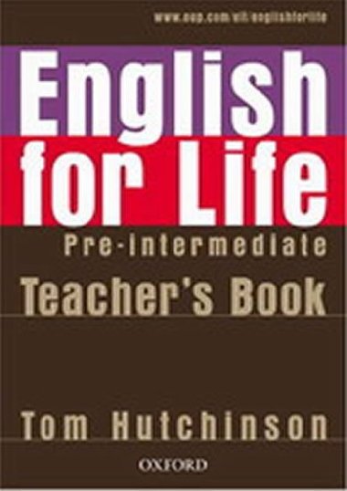 English for life pre-intermediate teacher's book + multirom - Tom Hutchinson