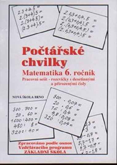 Potsk chvilky matematika 6. ronk - Pracovn seit - Nov kola
