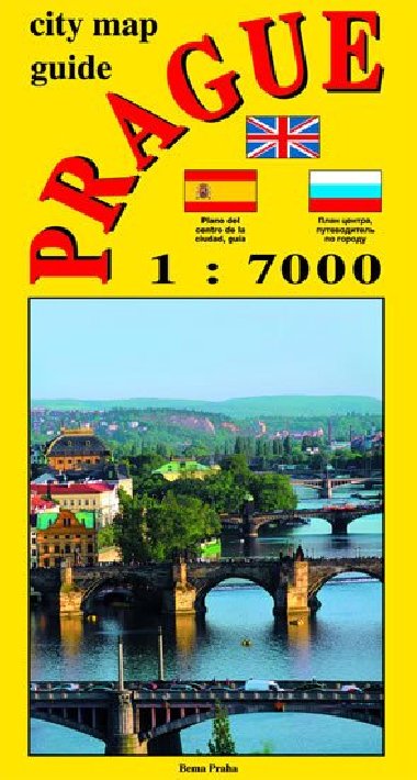 City map - guide PRAGUE 1:7 000 (anglitina, rutina, panltina) - Ji Bene