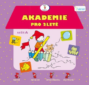 Akadamie pro dvoulet, seit A - omalovnky se samolepkami - 