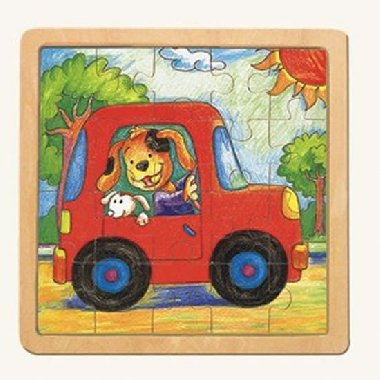 Puzzle na desce - pejsci - Robi & Rudi - 