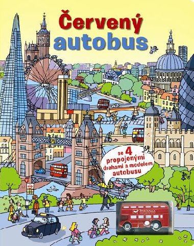 erven autobus + model autobusu - Svojtka