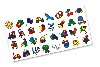 Paprov samolepc obrzky - 32 ks - 