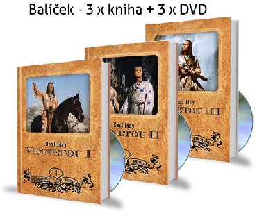 Balek 3 ks vinnetou + 3 dvd - Karl May