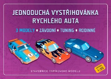Jednoduch vystihovnka rychlho auta - Stavebnice paprovho modelu - Ivan Zadrail