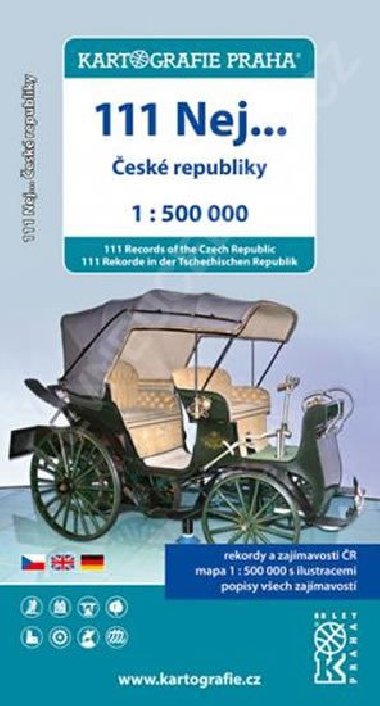 111 nej... esk Republiky - mapa 1:500 000 - Kartografie Praha