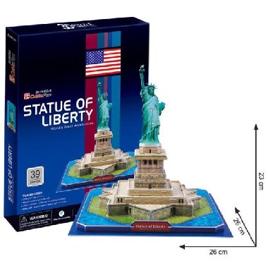 Puzzle 3D Socha Svobody - 39 dlk - CubicFun