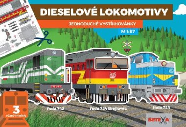 Dieselové lokomotivy - Jednoduché vystřihovánky - Betexa