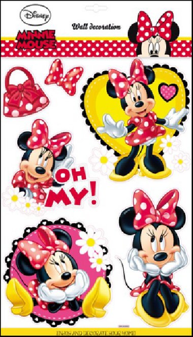 Minnie - 3D samolepky na ze - Walt Disney
